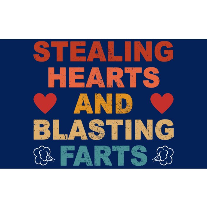 Stealing Hearts And Blasting Farts Funny Valentines Day Bumper Sticker