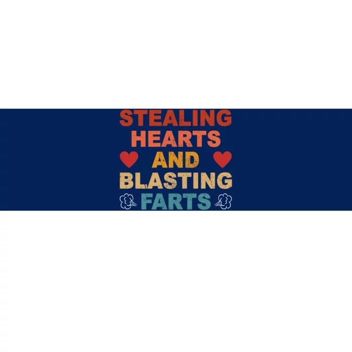 Stealing Hearts And Blasting Farts Funny Valentines Day Bumper Sticker