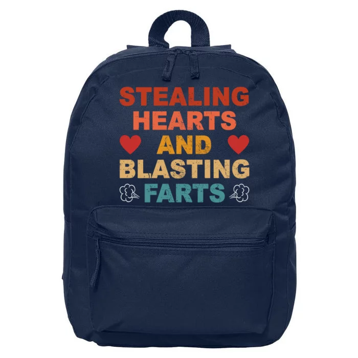 Stealing Hearts And Blasting Farts Funny Valentines Day 16 in Basic Backpack