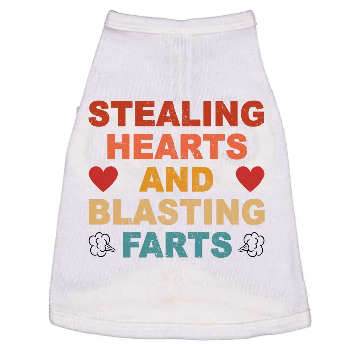 Stealing Hearts And Blasting Farts Funny Valentines Day Doggie Tank