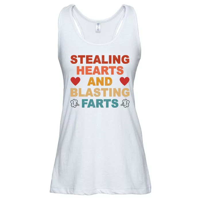 Stealing Hearts And Blasting Farts Funny Valentines Day Ladies Essential Flowy Tank