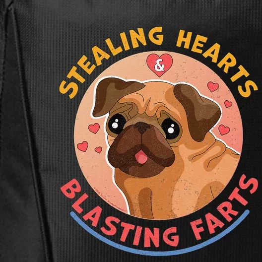 Stealing Hearts And Blasting Farts Dog Pug Valentines Day City Backpack