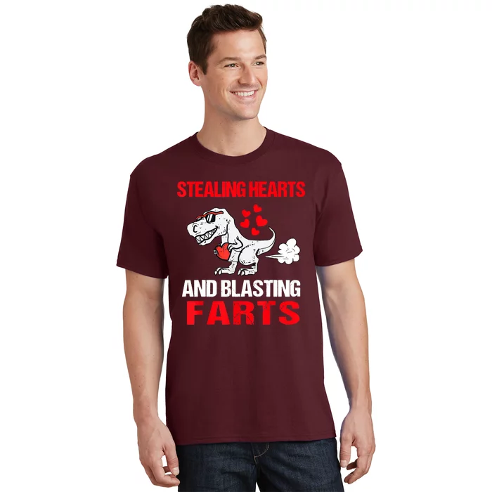 Stealing Hearts And Blasting Farts T Rex T-Shirt