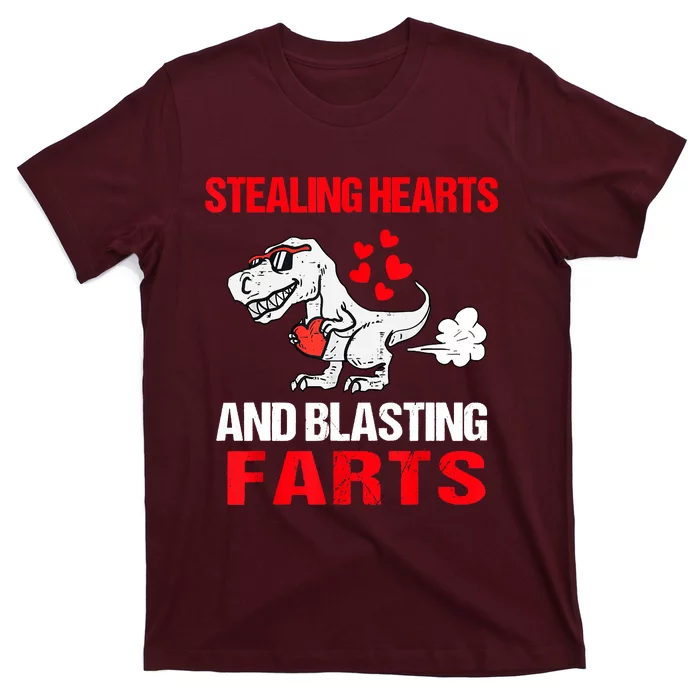 Stealing Hearts And Blasting Farts T Rex T-Shirt