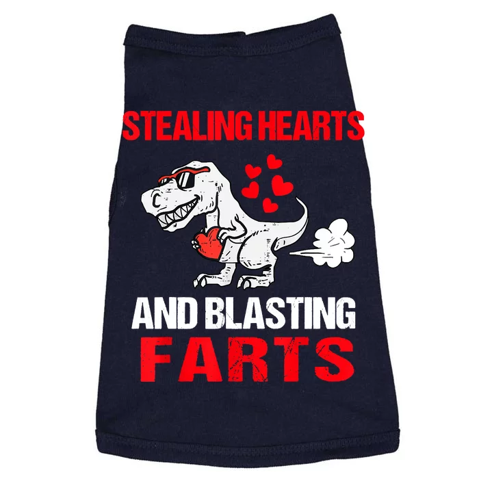 Stealing Hearts And Blasting Farts T Rex Doggie Tank