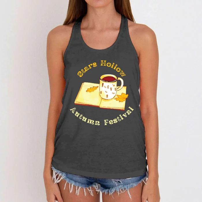 Stars Hollow Autumn Festival Women's Knotted Racerback Tank