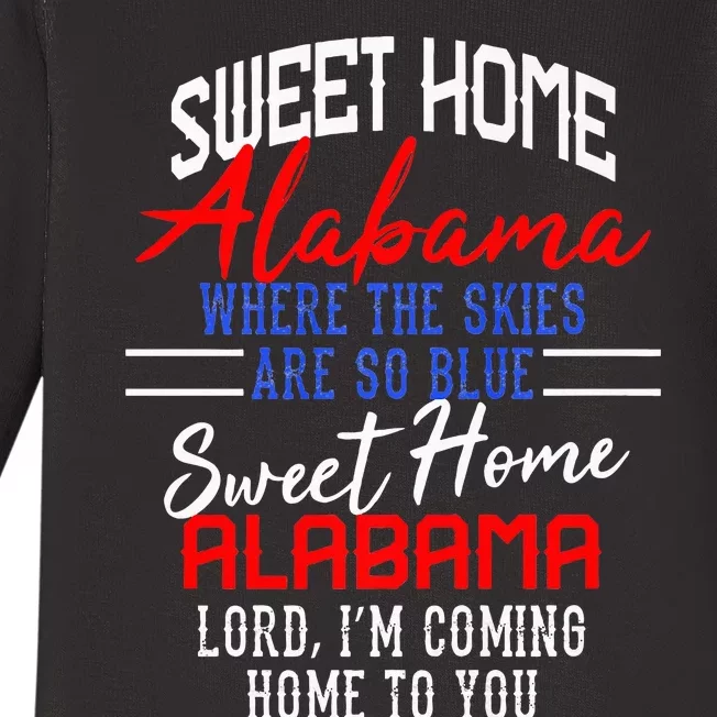 Sweet Home Alabama Baby Long Sleeve Bodysuit