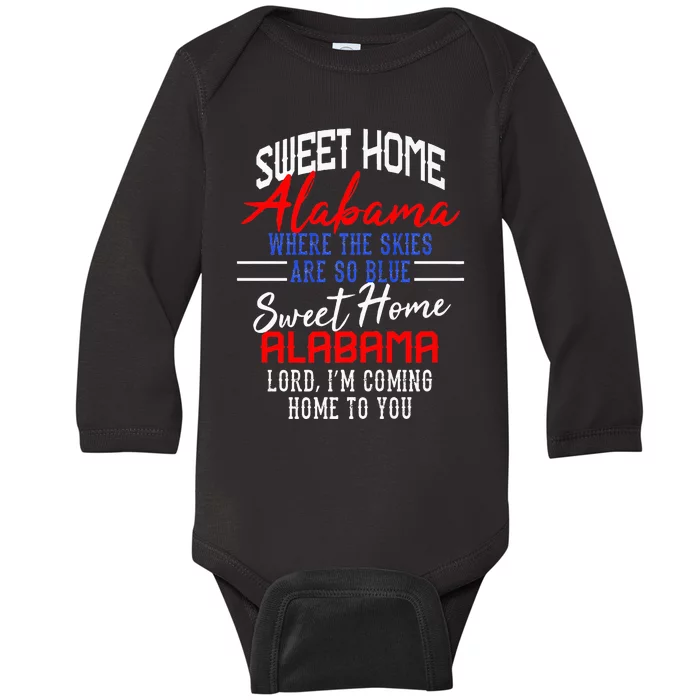 Sweet Home Alabama Baby Long Sleeve Bodysuit