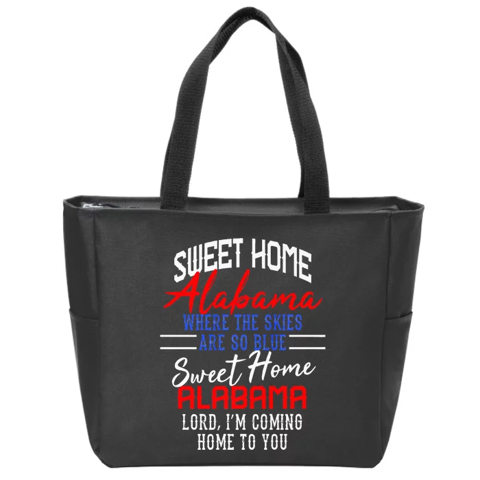 Sweet Home Alabama Zip Tote Bag