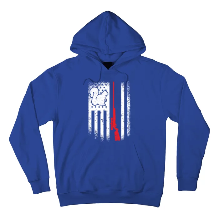 Squirrel Hunter American Flag Varmint Squirrel Hunting Gift Hoodie