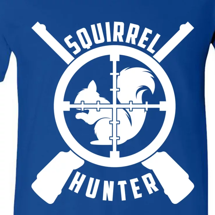 Squirrel Hunter Animal Hunting Hobby Sports Target Gift V-Neck T-Shirt