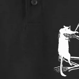 Skeleton Holding A Cat Lazy Halloween Dry Zone Grid Performance Polo