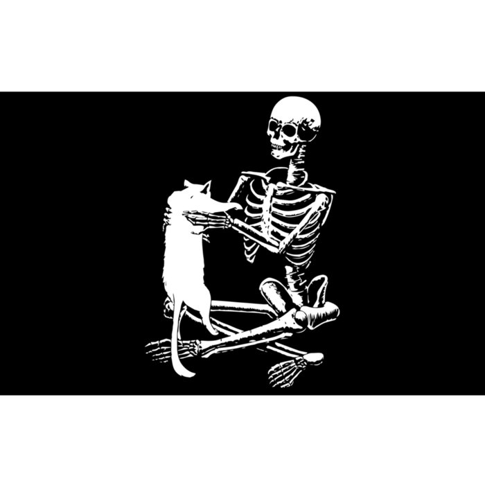 Skeleton Holding A Cat Lazy Halloween Costume Skull Bumper Sticker