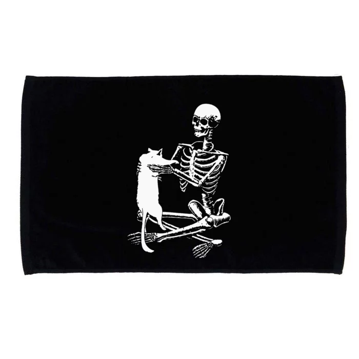 Skeleton Holding A Ca Lazy Halloween Costume Skull Microfiber Hand Towel