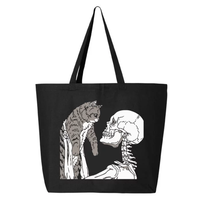 Skeleton Holding A Cat Lazy Halloween Costume Skull 25L Jumbo Tote