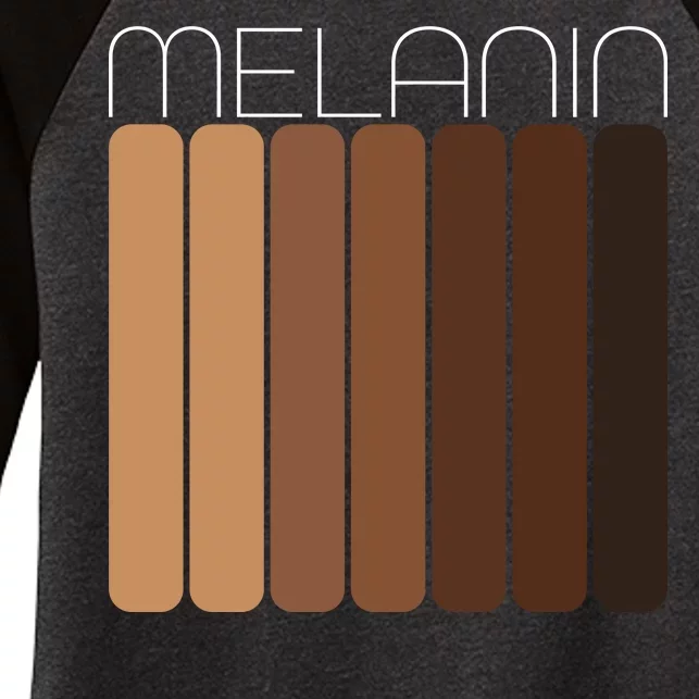 Shades Of Melanin Women's Tri-Blend 3/4-Sleeve Raglan Shirt