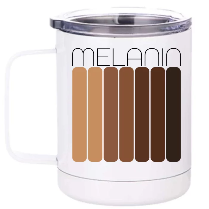 Shades Of Melanin Front & Back 12oz Stainless Steel Tumbler Cup