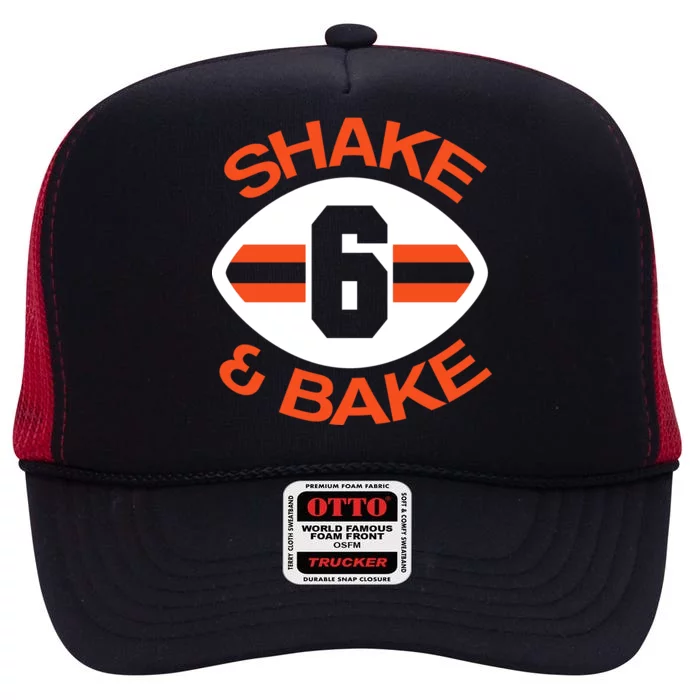 Shake & Bake Cleveland Footbal High Crown Mesh Trucker Hat