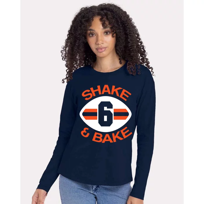 Shake & Bake Cleveland Footbal Womens Cotton Relaxed Long Sleeve T-Shirt