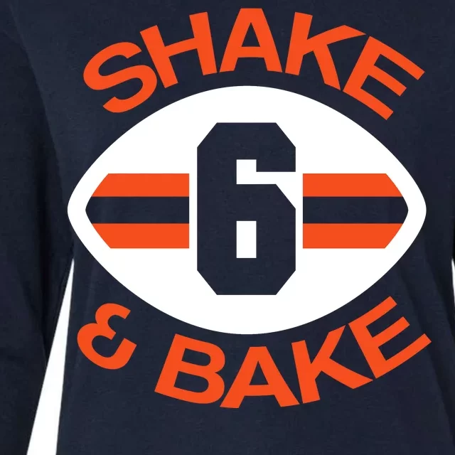 Shake & Bake Cleveland Footbal Womens Cotton Relaxed Long Sleeve T-Shirt