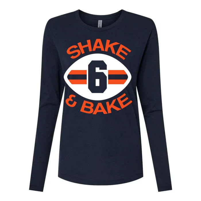 Shake & Bake Cleveland Footbal Womens Cotton Relaxed Long Sleeve T-Shirt