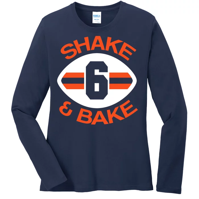 Shake & Bake Cleveland Footbal Ladies Long Sleeve Shirt