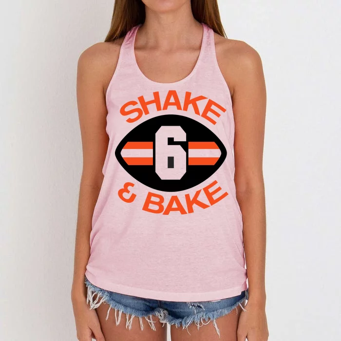 Shake & Bake Cleveland Footbal Women's Knotted Racerback Tank