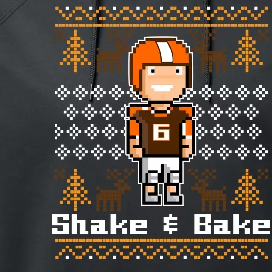 Shake & Bake Football Ugly Christmas Sweater Performance Fleece Hoodie