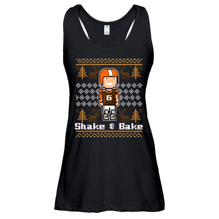 Shake & Bake Football Ugly Christmas Sweater Ladies Essential Flowy Tank