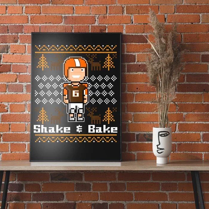 Shake & Bake Football Ugly Christmas Sweater Poster