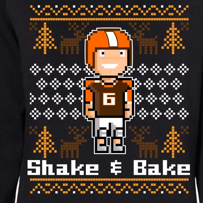 Shake & Bake Football Ugly Christmas Sweater Womens California Wash Sweatshirt