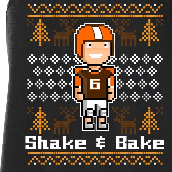 Shake & Bake Football Ugly Christmas Sweater Women's Racerback Tank