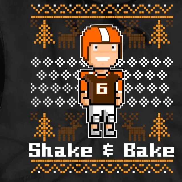 Shake & Bake Football Ugly Christmas Sweater Tie Dye Hoodie