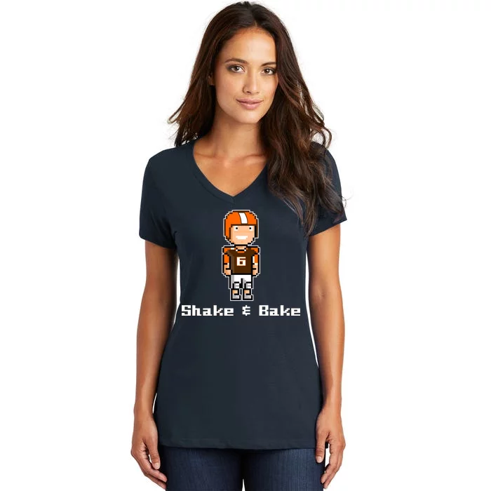 Shake and Bake Cleveland, Ohio Football Women's V-Neck T-Shirt