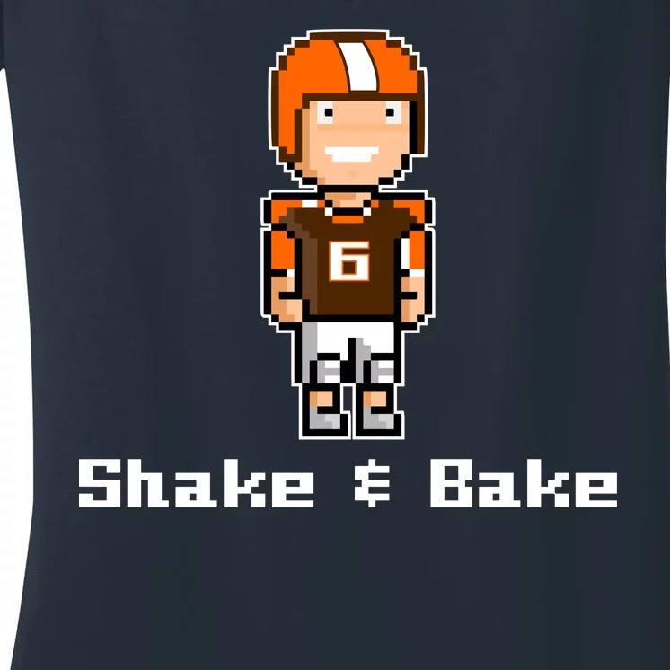 Shake and Bake Cleveland, Ohio Football Women's V-Neck T-Shirt