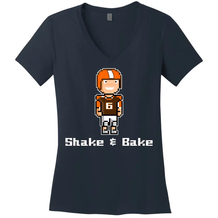 Shake and Bake Cleveland, Ohio Football Women's V-Neck T-Shirt