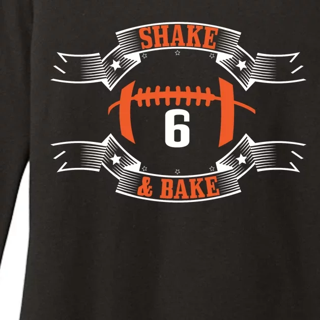 Shake and Bake No. 6 Football Womens CVC Long Sleeve Shirt