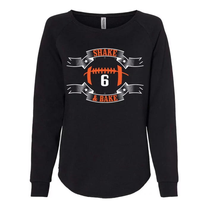 Shake and Bake No. 6 Football Womens California Wash Sweatshirt