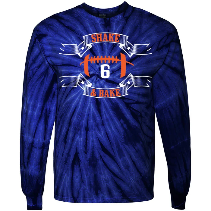 Shake and Bake No. 6 Football Tie-Dye Long Sleeve Shirt