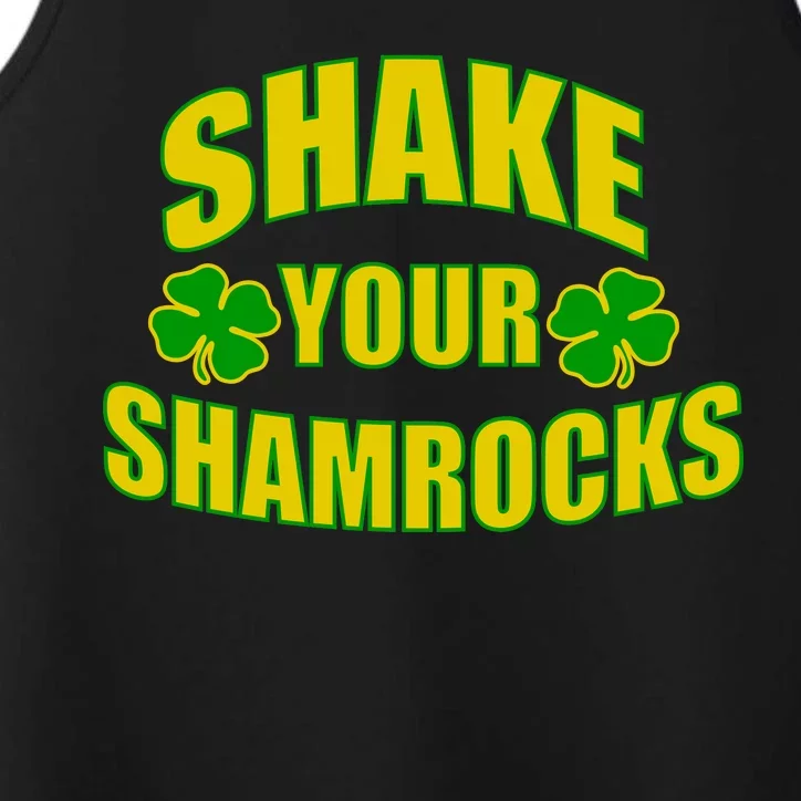 Shake Your Shamrocks Funny St Patricks Day Performance Tank