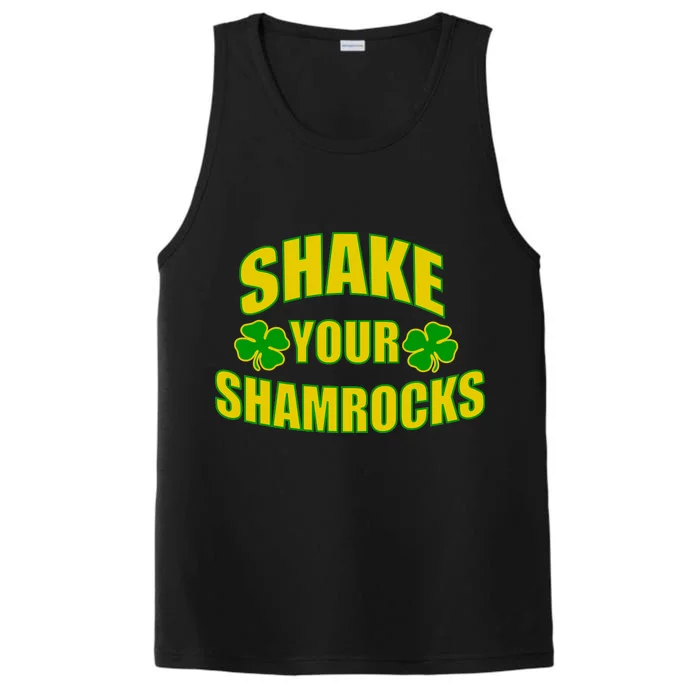 Shake Your Shamrocks Funny St Patricks Day Performance Tank