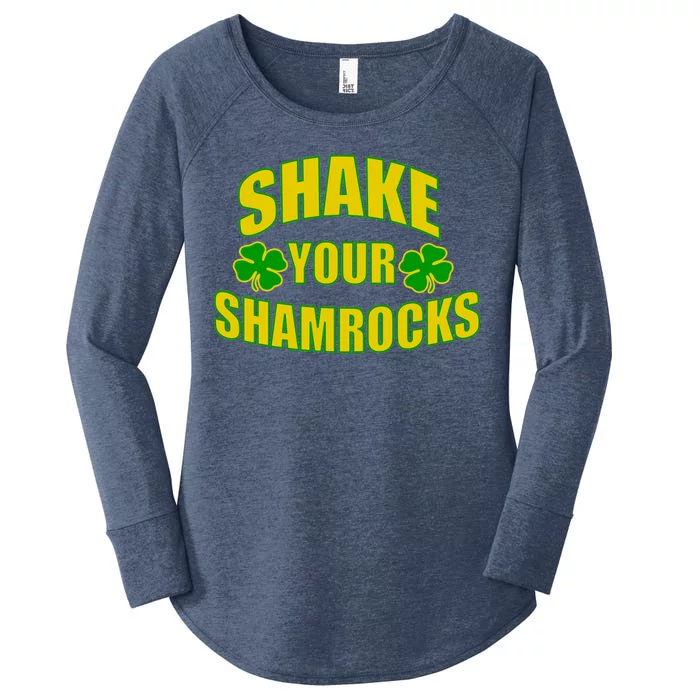 Shake Your Shamrocks Funny St Patricks Day Women's Perfect Tri Tunic Long Sleeve Shirt