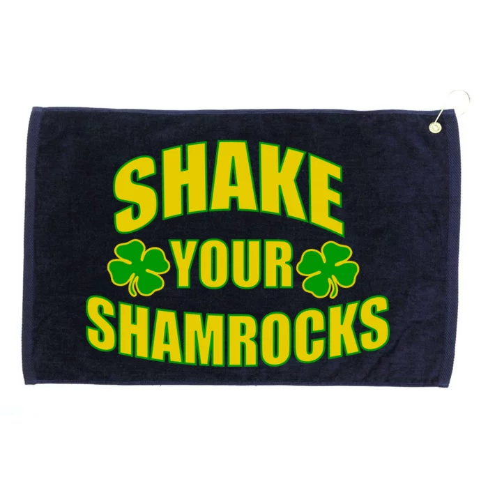 Shake Your Shamrocks Funny St Patricks Day Grommeted Golf Towel