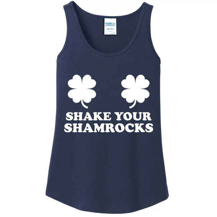 Shake Your Shamrocks St. Patrick's Day Clover Ladies Essential Tank