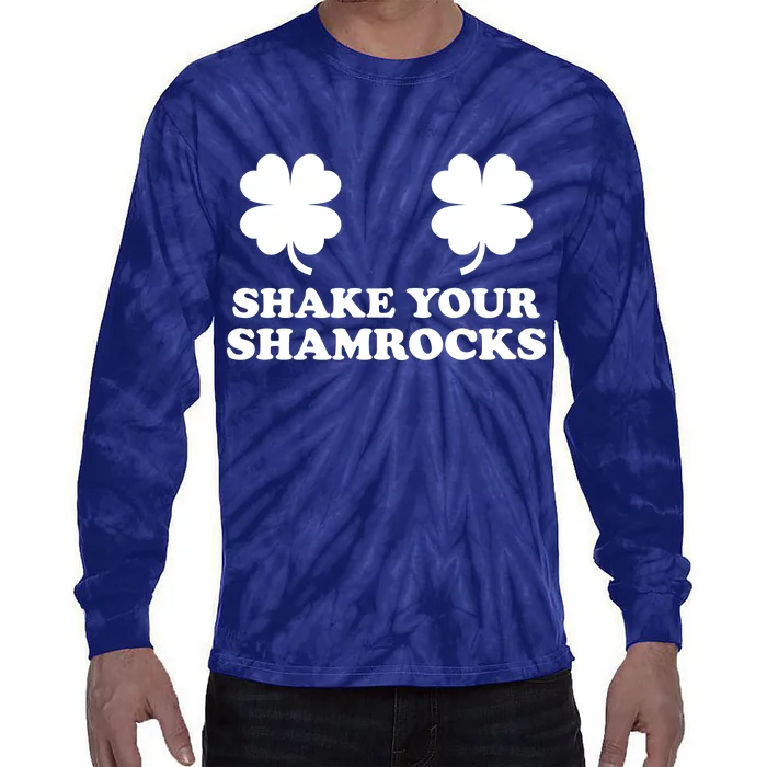 Shake Your Shamrocks St. Patrick's Day Clover Tie-Dye Long Sleeve Shirt