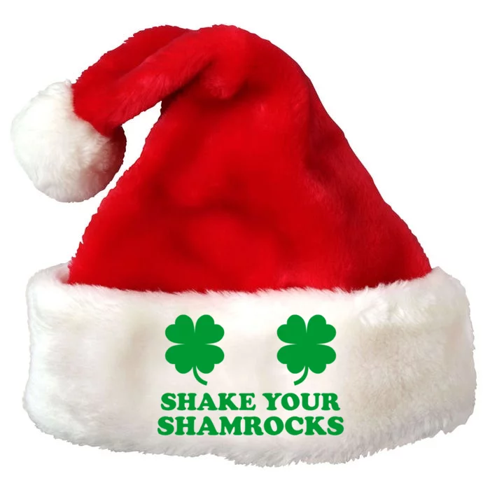 Shake Your Shamrocks St. Patrick's Day Clover Premium Christmas Santa Hat