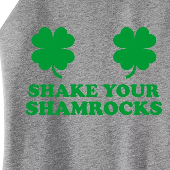 Shake Your Shamrocks St. Patrick's Day Clover Women’s Perfect Tri Rocker Tank