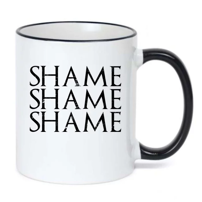 Shame Shame Shame Black Color Changing Mug