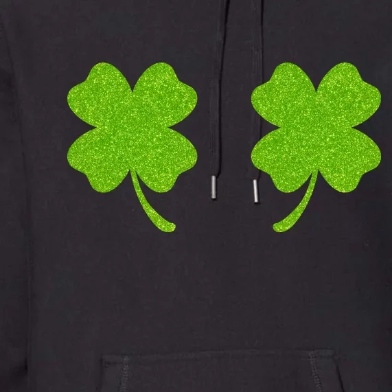 Shamrock Censors Boobs Premium Hoodie