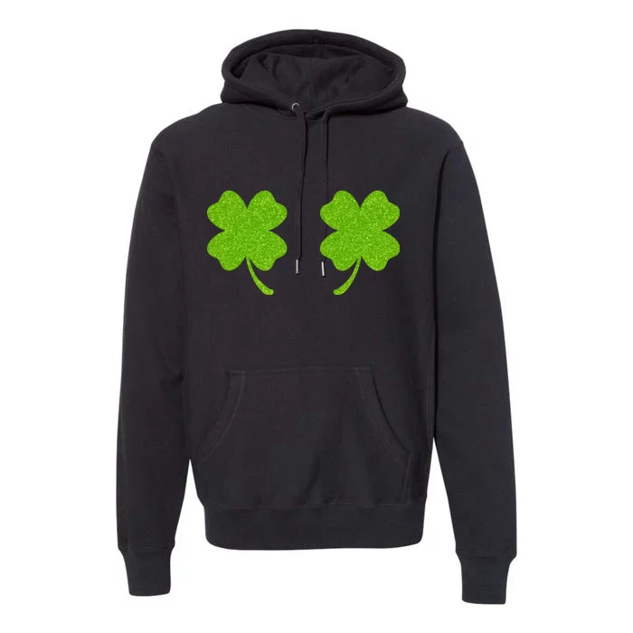 Shamrock Censors Boobs Premium Hoodie